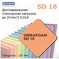 Вибрафом (Vibrafoam) SD 16 | розовый | (2м х 0,5м) 1м2