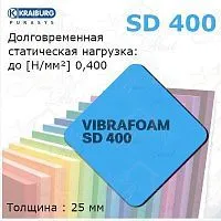 Вибрафом (Vibrafoam) SD 400 |  синий | (2м х 0,5м x 25мм) 1м2
