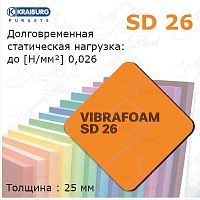 Вибрафом (Vibrafoam) SD 26 | оранжевый | (2м х 0,5м x 25мм) 1м2